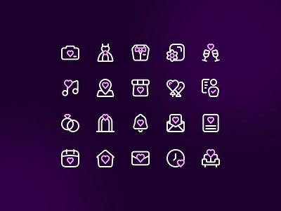 Wedding Invitation UI Icons – Line Dual Tone branding couple digital wedding invitation dual tone event heart icon design iconography line icon love minimal icons web design icons wedding wedding elements wedding icon wedding icons wedding invitation wedding invitation ui wedding themes wedding ui