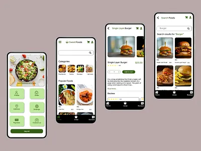 Food application design design product design uiux