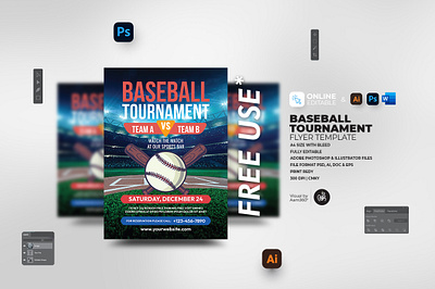 Baseball Tournament Flyer Template aam360 aam3sixty baseball baseball camp baseball camp poster baseball flyer template baseball game baseball game ad baseball game flyer baseball night baseball tournament flyer baseball tryouts championship design flyer template free flyer sports sports flyer