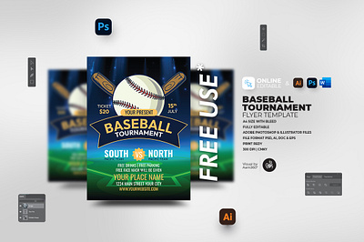 Baseball Tournament Flyer Template aam360 aam3sixty baseball baseball camp baseball camp poster baseball flyer template baseball game baseball game ad baseball game flyer baseball night baseball tournament flyer baseball tryouts championship design flyer template free flyer illustration league sports sports flyer