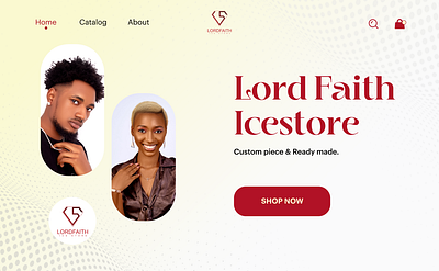 Lordfaith Icestore - Hero section design ui