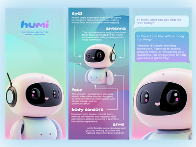 humi x mobile UI design ai art brand branding design graphic design illustration logo mobile design robot ui design