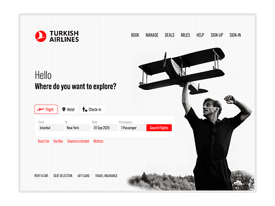 Turkish Airlines Web UI Design branding design designinspiration inspiration ui ui design uidesign uitrends us uxdesign