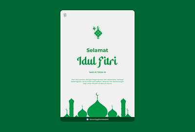 Eid Al-Fitr Greeting Poster for Sinistes Dark Discord Server graphic design photoshop typography