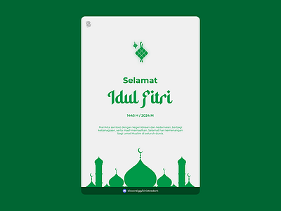 Eid Al-Fitr Greeting Poster for Sinistes Dark Discord Server graphic design photoshop typography