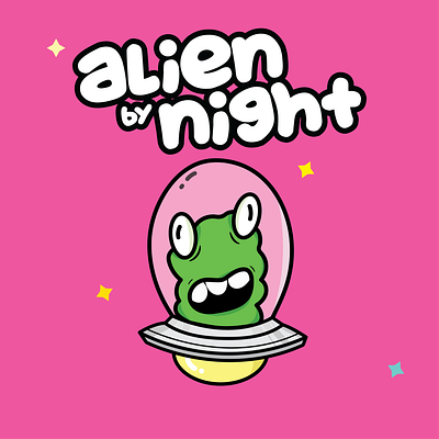 ALIEN BY NIGHT branding design graphic design illustration logo