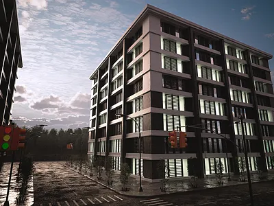 Kea Charlotte Apartment 3d cinema4d render residential style vray