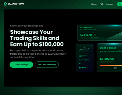 Quantum Pay - Homepage UI branding clean ui dubai figma financial fintech free freebie graphic design homepage landing landing page lines photoshop prop design template ui ux vector website