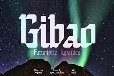 Gibao Futuristic Font branding font clean font display font fashion font future font futuristic fnt headline font logotype magazine font minimalist font modern font robot font space font title font trending font trendy font typography unique font web font