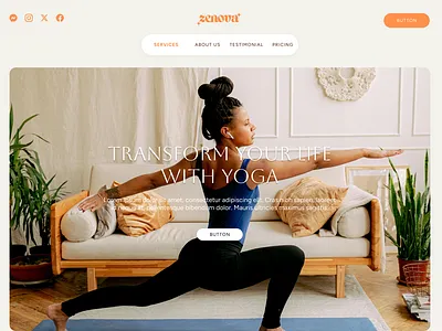 Zenova Yoga Template branding design design web girl landing page one page template ui web design