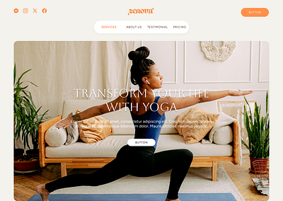 Zenova Yoga Template branding design design web girl landing page one page template ui web design