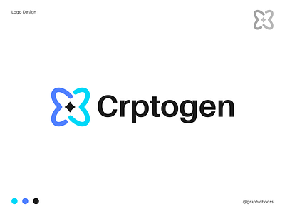 Crptogen - Logo design bitcoin blockchain branding coin crypto defi ethereum fintech gem gradient icon identity lettering logo nft portal saas token web3 zahidbrand