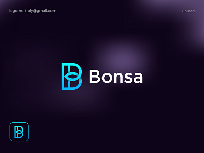 Bonsa logo/ B letter logo design b b letter b logo b mark branding gradient graphic design icon illustration letter b lettering logo logo design logo mark logos modern logo saas