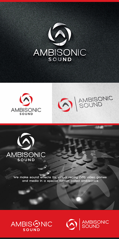 Ambisonic Sound - Logo Design a audio branding clean design initial logo logo design logogram modern remix remixer simple sound sound wave symbol