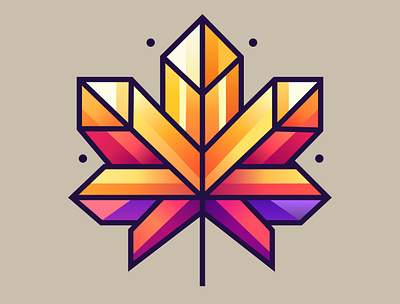 Maple Leaf 🍁 app autumn branding crystal design fall gold graphic design icon illustration leaf logo maple leaf nature orange purple red tree ui vector