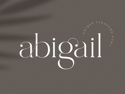 Abigail - unique ligature font beautiful beauty botanical classy clean display font floral lettering logo font logotype modern retro sans sans serif serif slab type typeface vintage wedding