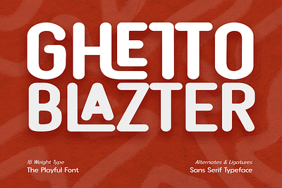 Ghetto Blazter - Playful Sans Serif | Free Fonts design font free font graphic design interlocking logo modern quirky rounded sans serif type design typeface typography