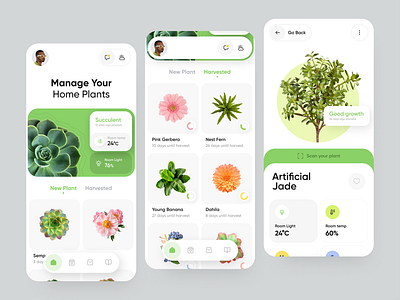 Plant Management App app app interface app ui design application design clean design ios management minimal mobile app mobile app design mobile applications design orix plant app product design sajon ui ux