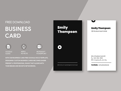 Business Card Free Google Docs Template artist business card black and white business card black business card business card bw business card classic business card docs free business card template free google docs templates free template free template google docs google google docs it business card modern business card professional business card template