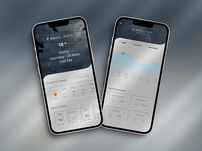 Weather App With Neomorphism! graphic design neomorphism ui