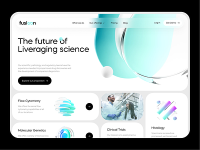 Healthcare Landing Page Design Concept 3d ai clinic doctor health healthcare homepage hospital landing medical medical website medicine minimal science services startup ui ux website design