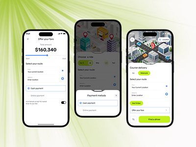 Ride Sharing Mobile App app design car car sharing car taxi driver driving find a driver ios location mobile design motorcycle online payment passengers payment method product design ride app ride booking ride sharing ride sharing app shasanko das uiuxdesign