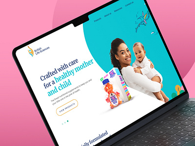 Mother & Child Healthcare Product E-commerce website design child product website design gummies product design health products website design healthcare website design mom and child mother and child