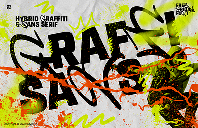 Free Font | A Hybrid Graffiti & Sans Serif : UT Graffisans branding creative common font font free commercial use font free font free friday font graffiti hybrid font logo sans sans serif street art typeface