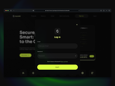 Login Modal for a Crypto website airdrop app cryptocurrency cryptowebsite design minimal productdesign ui uiux web3 web3website website