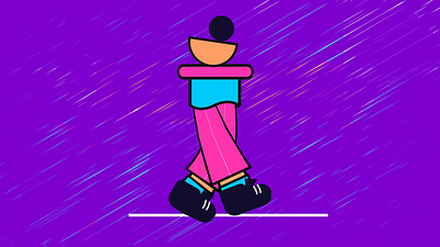 Walking 2d animation character legs motion motion graphics shapes walking