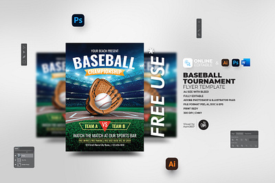 Baseball Tournament Flyer Template aam360 aam3sixty baseball baseball camp baseball camp poster baseball flyer template baseball game baseball game ad baseball game flyer baseball night baseball tournament flyer baseball tryouts championship flyer template free flyer illustration sports sports flyer