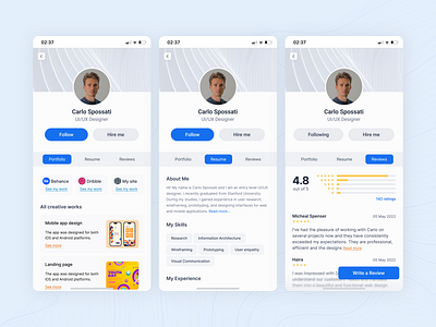 Daily UI #006 - User Profile account design account profile app design daily ui daily ui challenge mobile app mobile ui modern design profile design profile screen ui design user experience user interface user profile ux design