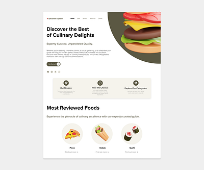 Day 63 - Best Of #DailyUI dailyui design food food review homepage lightmode macos ui ux website