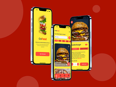 Fast Food App UI Design appdesign foodapp foodui graphic design ui