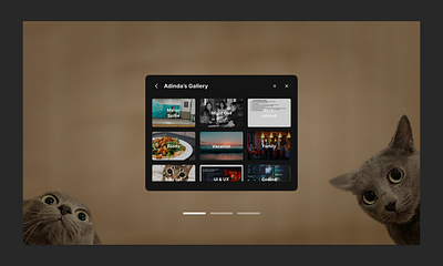 Day 73 - Virtual Reality #DailyUI cats darkmode design gallery page ui ux virtual reality vr