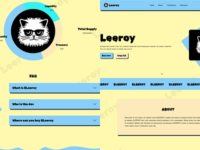 $Leeroy memecoin website $ crypto design meme memecoin token ui user interface web design web3 website