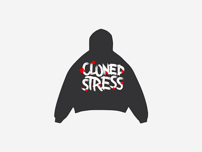 Cloned Stress blood bloody clothing dark graffiti handstyle hoodie horror illustration scary streetwear tash lettering urban