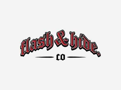 Flash & Hide Co brand clothing clothing brand fashion brand logo logotype modern red streetwear streetwear brand urban