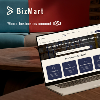 BizMart Landing page design for Business to connect. branding chatgpt design figma graphic design landing page pinterest ui ui inspiration uidesign web webdesign website