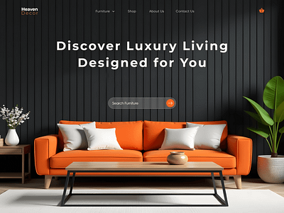 Furniture Landing Page advertisement poster design landing page landing page design