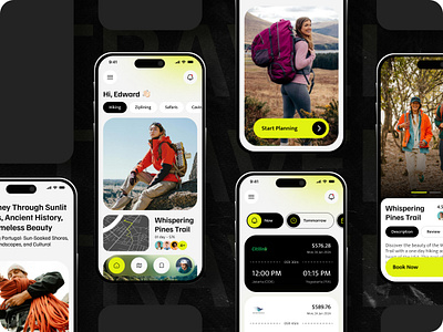 Travel Service - Mobile App UIUX adventure app design booking exploretheworld mobile app mobile ui top designer tour tourism tourist travel travel agency travel app travel community trip ui uiux ux ux design vacation