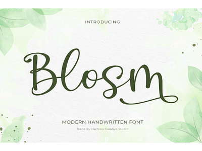 Blosm – Handwritten Font blosm font handwritten handwritten font lettering type design typeface typography