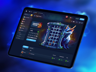 Dragon Tower - Casino Design bet betting betting casino casino casino design casino game casino interface casino ui dragon tower gambling game ui gaming illustration live casino online casino original game slots sports betting tower tower game