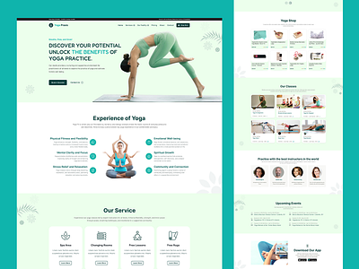 Yoga Website Home Page UI Design dribbble dribbble shots gym health health fitness landing page modern website ui ui design uiux uiux design user experience user interface ux ux design yoga yoga app design yoga classes youga youga website