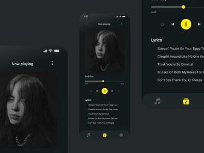 Music Player Screen App Design app app design music music player music player screen player song song player