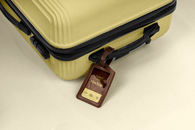 Suitcase Tag Mockup branding design graphic design label logo mockup suitcase tag travel