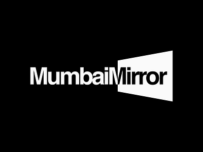 Mumbai Mirror Logotype Experiments bad branding daily good graphic logo logotype mirror mumbai negative newspaper positive read reflection sides symbol truth two typography weekly