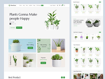 PlantZone - House Plan Shop Website droip template ecommerce garden services website house plant shop website landing page oripio plant plant ecommerce website plant landing page plant selling website plant website design plants shop website design product design tree tree selling website ui design web design