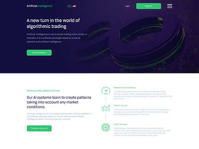 Artificial intelligence (AI Trading) aidesign aitrading artificialintelligence machinelearning marketanalysis predictiveanalytics tradinginterface tradingpatterns uxui