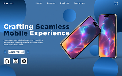 Mobile Landing Design Page 3d animation branding graphic designer iphone design mobile design mobile website motion graphics ui uiux design ux web design website